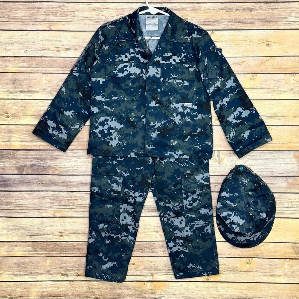 Trooper Navy Blue Camo 3 Piece Matching Uniform Set